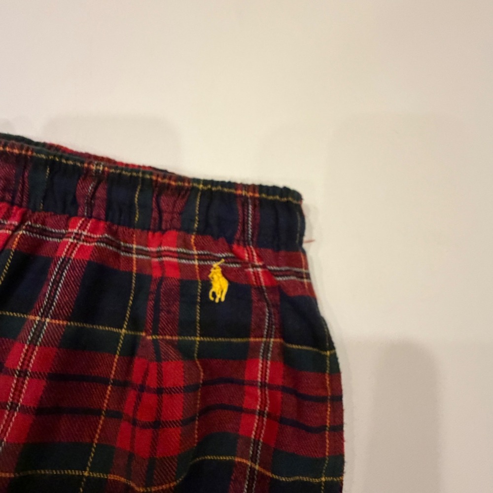Polo Ralph Lauren Men's XL Red Tartan Plaid Flannel Pajama Lounge Pants - Picture 3 of 6